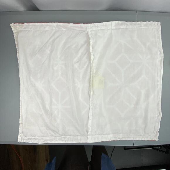 Trina Turk Coral & White Chic Geometric Decorative Pillow Covers - Set of 2 - Picture 6 of 12